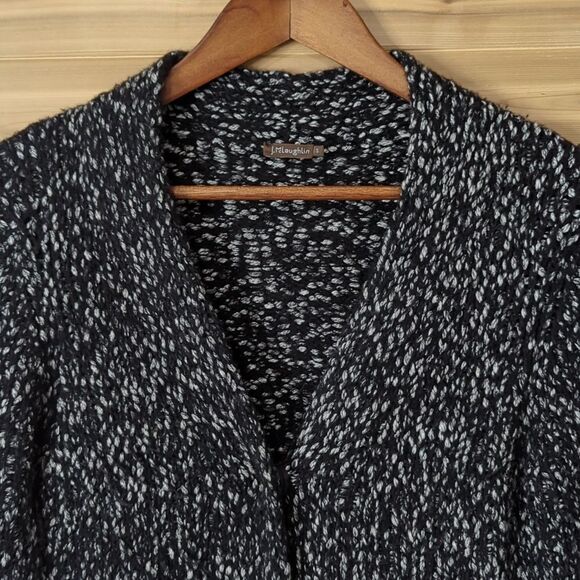 J. McLauglin Sweater Womens Small Black Duster Cardigan Wool - Picture 2 of 10